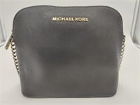 MK Black Saffiano Leather Dome-Shaped Purse