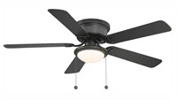 Hugger 52 in. LED Indoor Black Ceiling Fan