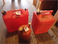 (3) Poly Gas Cans