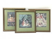 3 Framed Bhuddist Art Prints