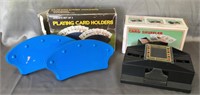 PLAYING CARD HOLDER AND DECK SHUFFLER