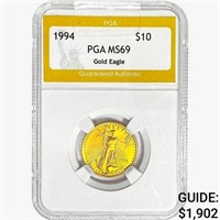 1994 US 1/10oz Gold $10 Eagle PGA MS69