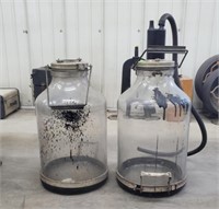 5 gallon glass oil jars.  With easy cleaner