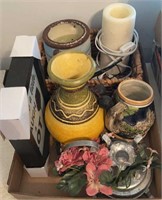 CANDLES AND POTTERY LOT