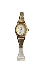 Vintage Signet Spiedel Gold Tone Stretch Watch