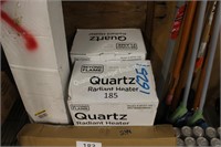 2- radiant quartz heaters