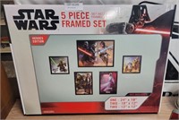 5 NOS FRAMED STAR WARS PRINTS