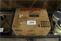 box of huggies overnites size 4