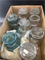 Vintage and antique Mason jars