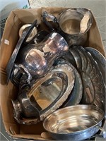 Large Lot of Antique Silverplate