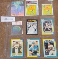 APPROX 11 ASSORTED TRADING CARDS AND MORE.