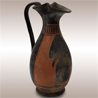 Ancient Greek Black Figure Small Pottery Oenochoe