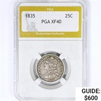 1835 Capped Bust Quarter PGA XF40