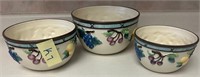 T - LOT OF 3 MIKASA BOWLS (K7)