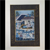 Indian Indo-Persian Miniature Painting On Cloth