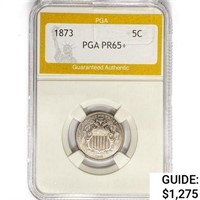 1873 Shield Nickel PGA PR65+