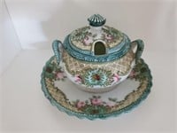 Hand painted miniature sugar dish