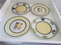 Villery & Boch German lemon plates (4) 
set of