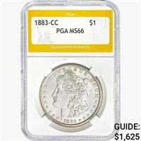 1883-CC Morgan Silver Dollar PGA MS66