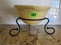 Hospitality bowl, wrought iron stand
