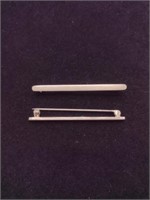 Sterling Silver Bar Pins TW: 6.8g