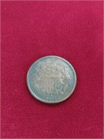 1865 Two Cent Coin