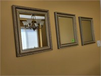 Set of 3 wall mirrors
each 14" x 17"