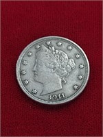 1911 Liberty V Nickel Coin
