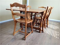 Antique dining set, includes table, chairs