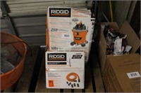 2pc ridgid 12G wet/dry vac with extra