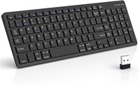 $17  Bluetooth 5.0 Keyboard  Rechargeable  Black