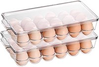 New 2 Pack Egg Container For Refrigerator, 18