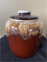 Brown Drip Pottery Canister