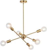 BONLIGHT Sputnik Chandelier  6 Lights  Brass