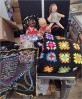 Dolls, Hande Made Crochet Blanket, TAZ,