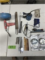 Rasp, Oil Can, Punches, Test Light, Rollers
