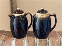 (2) Pfaltzgraff Brown Drip Coffee Pots