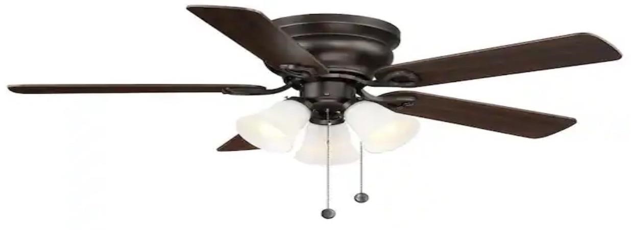 Clarkston II 44 in. LED Indoor Bronze Ceiling Fan