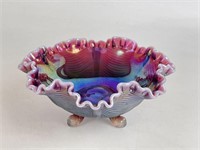 Fenton Iridescent Cranberry Bowl