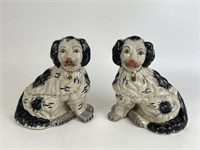 Pair of Staffordshire Style Dog Figures