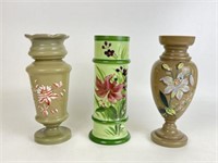 Hand Painted Glass Vases