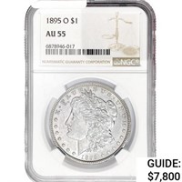 1895-O Morgan Silver Dollar NGC AU55