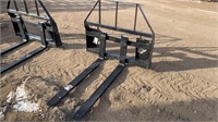 48" Agrotk 6000lb Skid Steer Q/C Forks