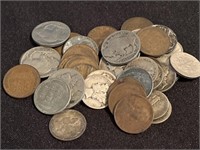 (4) Buffalo Nickels, 17 Silver Dimes, etc.