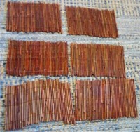 Q - SET OF 6 BAMBOO PLACEMATS (L34)