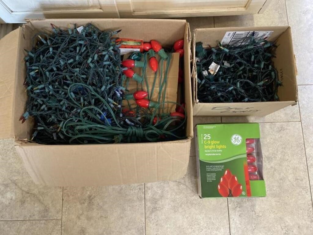 3 Boxes of Assorted Christmas String Lights