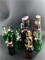 Large number of resealable beer bottles mostly Gro