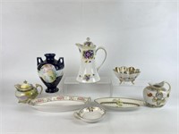 Porcelain Serving Pieces & Vase-Nippon & More