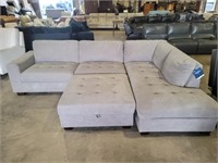 Thomasville - 3 Piece Grey Fabric Sectional