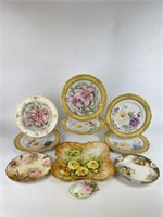 Hand Painted Floral Plates & More